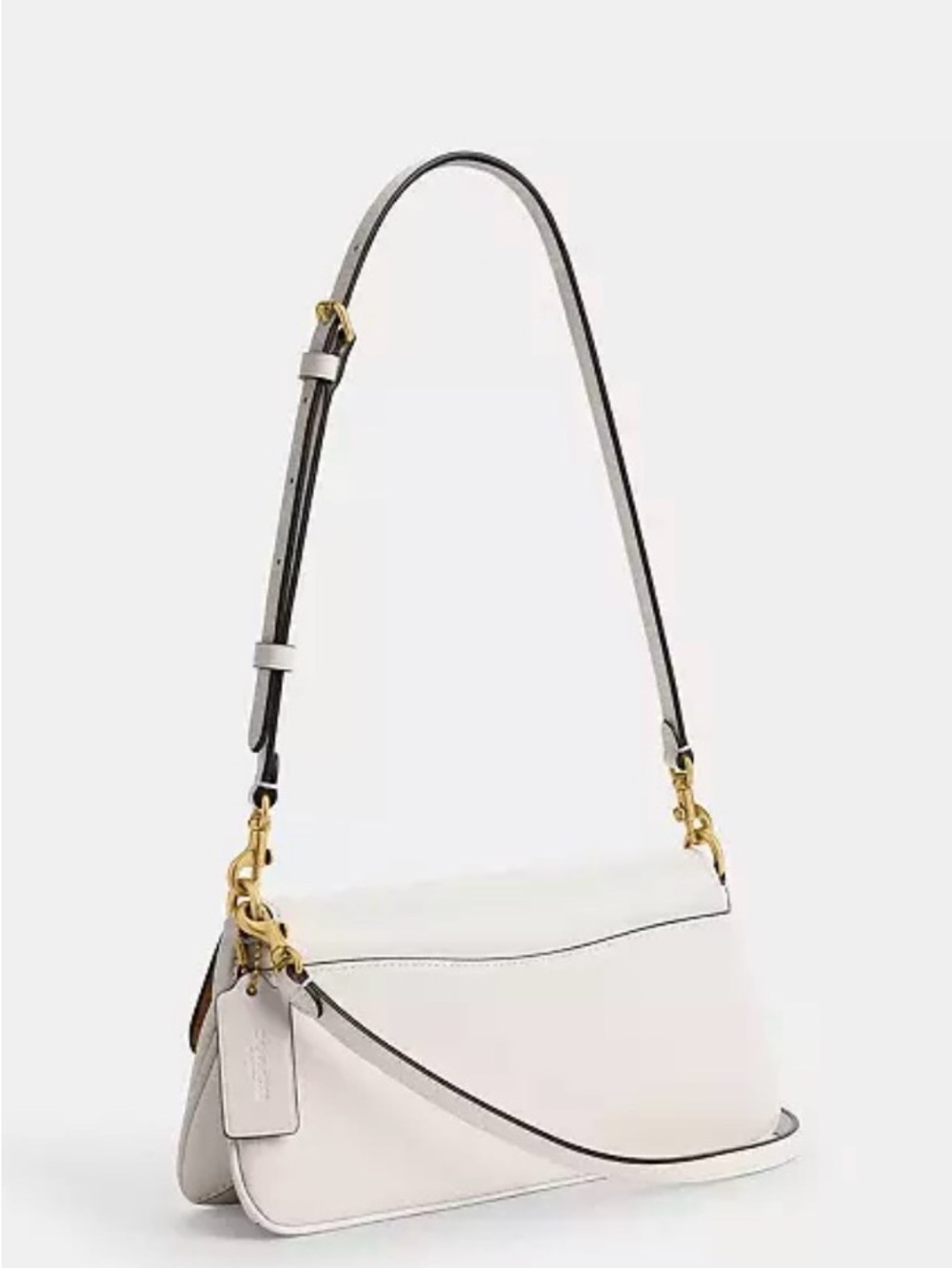 Coach Cream Leather Shoulder Bag with Gold 'C' Hardware - Picture 2 of 2